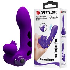 Клиторальный стимулятор на палец Pretty Love - Orlando Finger Violet, BI-014836-1, Фиолетовый