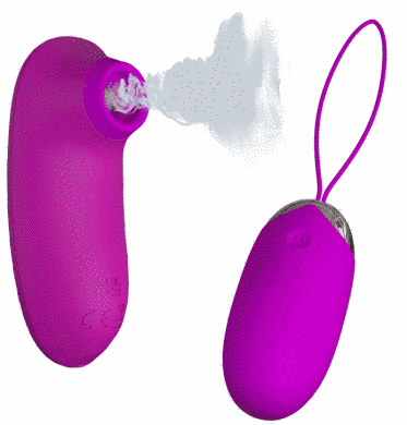 Комплект з віброяйця і вакуумного стимулятора Pretty Love ORTHUS Multifunctional 2 in 1, BI-014901W, Фиолетовый