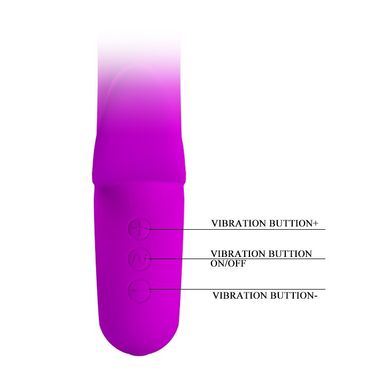 Вібратор з кліторальним і анальним стимуляторами PRETTY LOVE-HUMPHRAY, BI-014603, Фиолетовый
