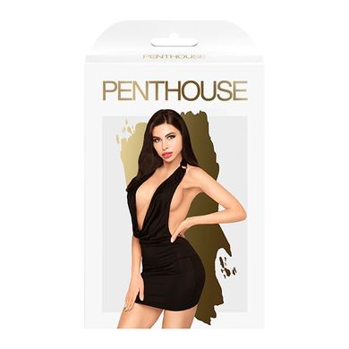 Мини-платье с хомутом и глубоким декольте Penthouse - Heart Rob Black M/L, Черный