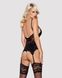 Картинка Obsessive 810-COR-1 corset & thong black L/XL интим магазин Эйфория