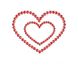 Картинка Украшение для груди MIMI со стразами - Сердце - Красный интим магазин Эйфория