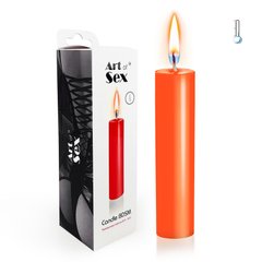 Оранжевая свеча восковая Art of Sex size M 15 см низкотемпературная
