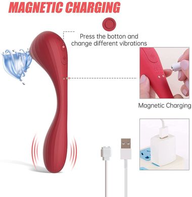 Вакуумный вагинально-клиторальный стимулятор Magic Motion Bobi Red, управление со смартфона, Красный
