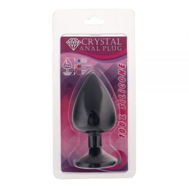 Анальна пробка з кристалом Black Diamond розмір: L CRYSTAL