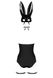 Картинка фото Еротичний костюм кролика Obsessive Bunny costume S/M, black, боді, чокер, гартери, панчохи, маска інтим магазин Ейфорія