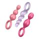 Набор анальных игрушек Satisfyer Plugs colored (set of 3), Розовый/пурпурный/фиолетовый