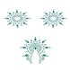 Картинка фото Пестіс з кристалів Petits Joujoux Gloria set of 3 - Green/Blue, прикраса на груди та вульву інтим магазин Ейфорія