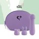 Картинка Мини-вибратор FeelzToys Mister Bunny Purple с двумя насадками интим магазин Эйфория