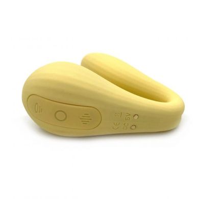 Вакуумный вагинально-клиторальный стимулятор Magic Motion Bobi Yellow, управление со смартфона, Жёлтый