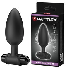Анальный стимулятор с вибрацией Pretty Love Vibra Butt Plug II, BI-040107, Черный