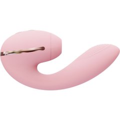 Вакуумний вібратор KISTOY Tina Mini Pink, вагінально-кліторальний