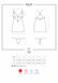 Картинка фото Сатиновий комплект для сну з мереживом Obsessive 828-CHE-1 chemise & thong S/M, чорний, сорочка, стр інтим магазин Ейфорія