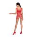 Картинка фото Бодістокінг-сукня Passion BS089 red, міні, плетіння у вигляді павутини інтим магазин Ейфорія