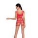 Картинка фото Бодістокінг-сукня Passion BS089 red, міні, плетіння у вигляді павутини інтим магазин Ейфорія