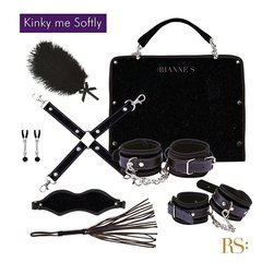 Подарочный набор для BDSM RIANNE S - Kinky Me Softly Black: 8 предметов для удовольствия