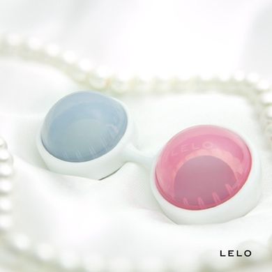 Вагинальные шарики Lelo Luna Beads Mini, Голубой, розовый
