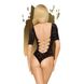 Картинка фото Боді Penthouse Salute Me XL Black, імітація шнурівки на спині та декольте, геометричне плетіння інтим магазин Ейфорія