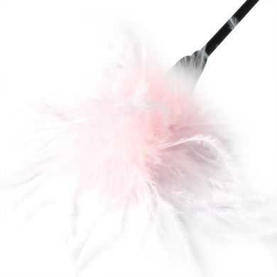 Метелочка 2-в-1 Sex And Mischief - Whip & Tickle Pink/White (щекоталка и шлепалка), Белый/Розовый