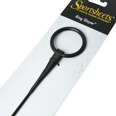 Шлепалка с кольцом Sportsheets Ring Slayer Crop, Черный