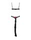 Картинка фото Еротичний костюм гепарду Obsessive Gepardina 3 pcs costume S/M, чорний, хутряне оздоблення, монокіні інтим магазин Ейфорія