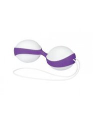 Вагинальные шарики Amor Gym Balls Duo бело-фиолетовые