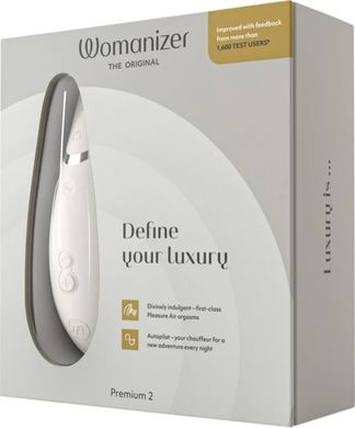 Вакуумний стимулятор Womanizer Premium 2 сірий (Warm Gray)