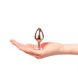 Картинка фото Металева анальна пробка із прикрасою у вигляді кристалу Dorcel - Diamond Plug Rose Gold S інтим магазин Ейфорія