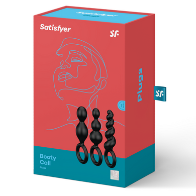 Набір анальних пробок Satisfyer Plugs колір: чорний Satisfyer (Німеччина)