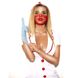 Картинка фото Еротичний костюм медсестри «Старанна Луїза» L, халатик, шапочка, рукавички, маска інтим магазин Ейфорія