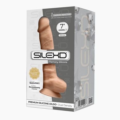 Фаллоимитатор Silexd Johnny Flesh (Premium Silicone Dildo MODEL 1 size 7"), Телесный