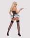 Картинка фото Еротичний костюм покоївки зі спідницею Obsessive Housemaid 5 pcs costume L/XL, чорно-білий, топ з пі інтим магазин Ейфорія