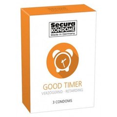 Прозрачные презервативы Secura Good Timer, 3 шт.