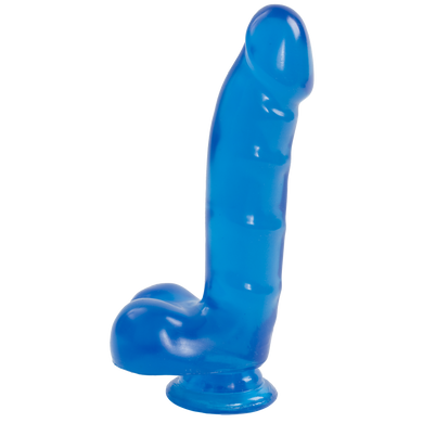 Фаллоимитатор Doc Johnson Jelly Jewels - Cock and Balls with Suction Cup - Blue, Синий