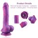 Картинка фото Фалоімітатор 8.2″ з вібрацією для секс-машин Hismith Purple Silicone Dildo with Vibe, KlicLok інтим магазин Ейфорія