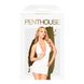 Картинка Мини-платье с открытой спиной и стрингами Penthouse - Earth-Shaker White M/L интим магазин Эйфория