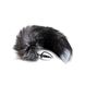 Картинка фото Металева анальна пробка Лисячий хвіст Alive Black And White Fox Tail S, діаметр 2,9 см інтим магазин Ейфорія