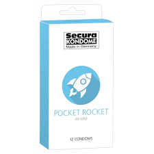 Прозрачные презервативы Secura Pocket Rocket 49 мм, 12 шт.
