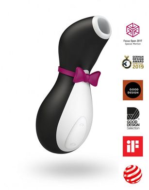 Вакуумный клиторальный стимулятор Satisfyer Pro Penguin Next Generation, Черный/белый