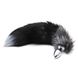 Картинка фото Металева анальна пробка Лисячий хвіст Alive Black And White Fox Tail M, діаметр 3,4 см інтим магазин Ейфорія
