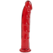 Картинка фото Фалоімітатор Doc Johnson Jelly Jewels Dong & Suction Cup Red, діаметр 3,6 см, антибактеріальний ПВХ інтим магазин Ейфорія