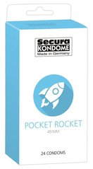 Прозрачные презервативы Secura Pocket Rocket 49 мм, 24 шт.