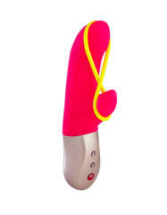 Мини-вибратор со стимуляцией клитора и силиконовой лентой Fun Factory AMORINO розовый