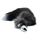 Картинка фото Металева анальна пробка Лисячий хвіст Alive Black And White Fox Tail L, діаметр 3,9 см інтим магазин Ейфорія
