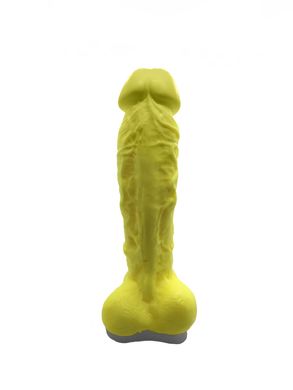 Крафтовое мыло-член с присоской Чистый Кайф Yellow size XL, Жёлтый