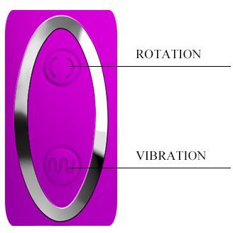 Перезаряджаючий вібратор з кліторальним стимулятором-ротатором Pretty Love "Magic Tongue" BI-040059, Фиолетовый