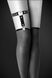 Картинка фото Гартер на ногу Bijoux Pour Toi - WITH HEART Black, сексуальна підв'язка з сердечком, екошкіра інтим магазин Ейфорія