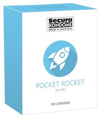 Прозрачные презервативы Secura Pocket Rocket 49 мм, 100 шт.