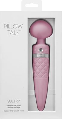Роскошный вибромассажер PILLOW TALK - Sultry Pink с кристаллом Сваровски, Розовый