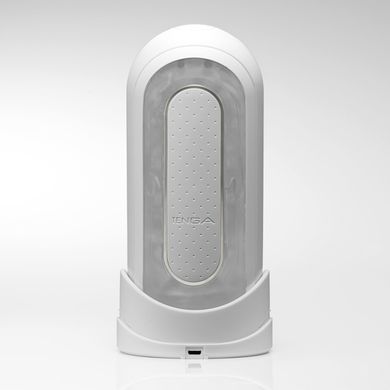 Вібромастурбатор Tenga Flip Zero Electronic Vibration White, змінна інтенсивність, розкладний